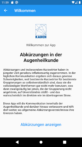 Abkürzungen der Augenheilkunde Screen 2