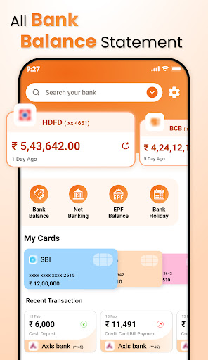 Android application All Bank Balance - Passbook screenshort