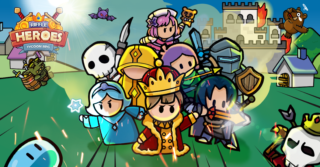 Riffle Heroes:Tycoon RPG 1.2.18 APK + Mod (Mod Menu / God Mode / High Damage) for Android