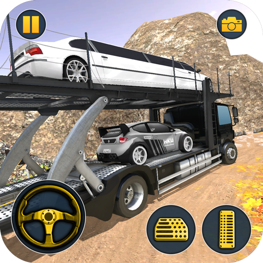 Car Transporter Trailer Truck  Icon