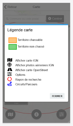 ChasseInfo Screen 3