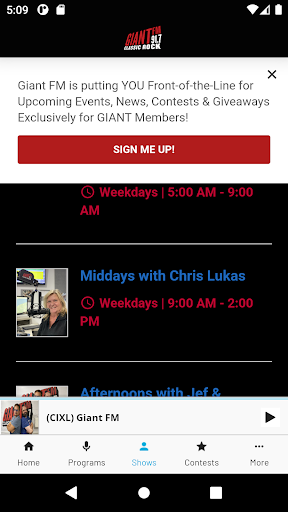 91.7 GIANT FM Screen 2