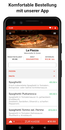 Android application Pizza la Piazza 2 screenshort