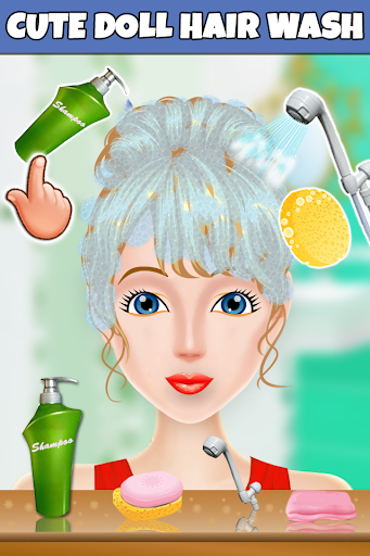 Android application Cute Doll Girls Makeover Games screenshort