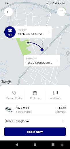 Ferndown Taxis Screen 3