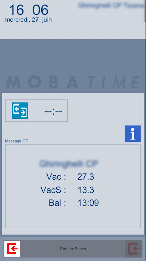 Android application Mobatime AMXGT 100 screenshort