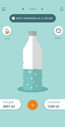 Android application Water Reminder screenshort
