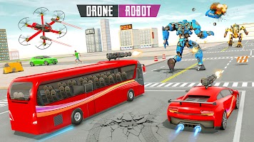 Drone Bus Robot Car Game 3d