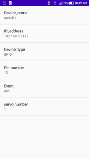 ESPeasy control Screen 2
