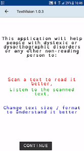 Application d'aide à la lecture TextVision