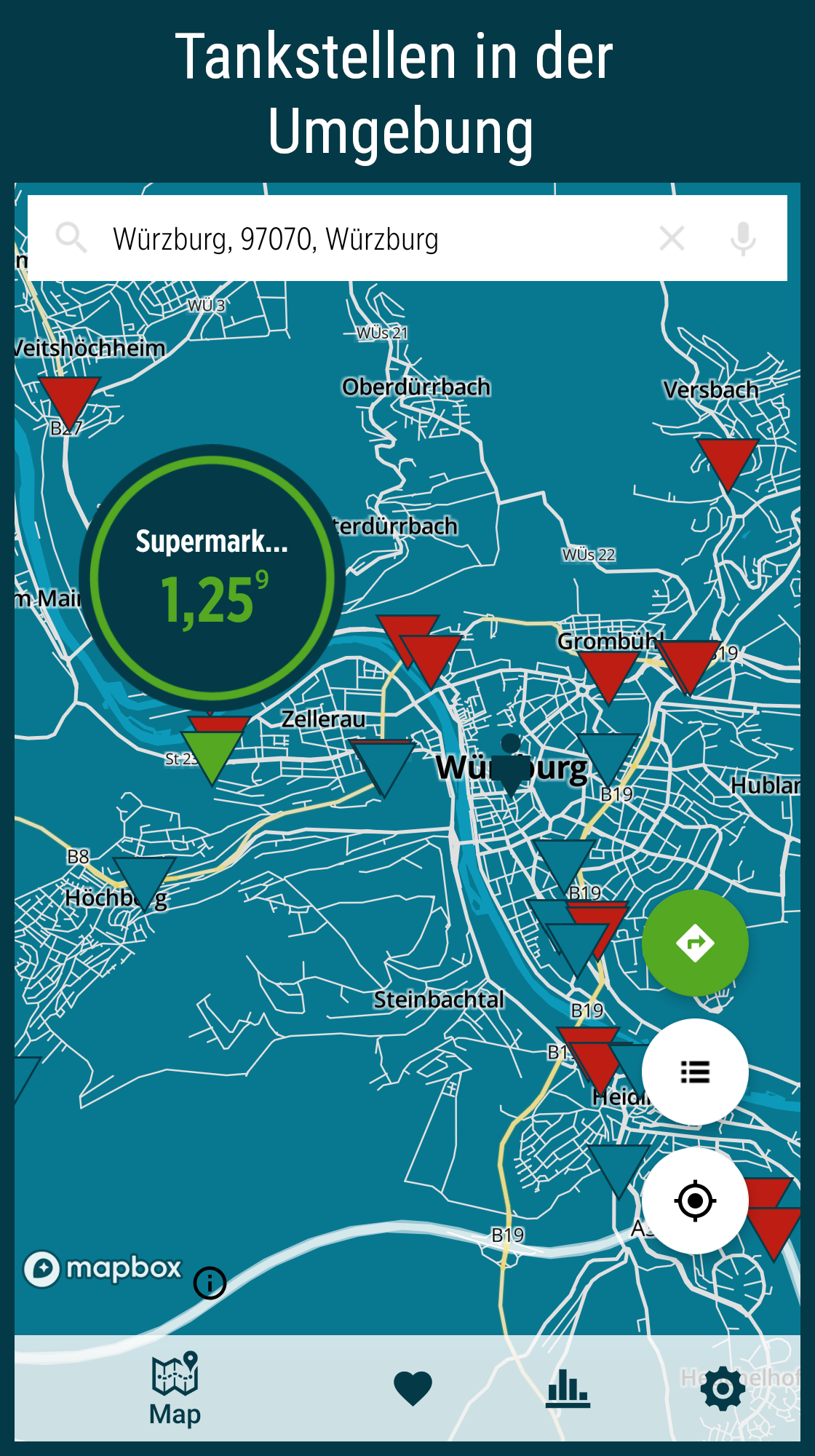 Android application enerQuick  - smarte Tanken App screenshort