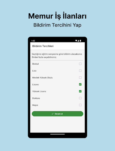 Android application Memur İş İlanları screenshort