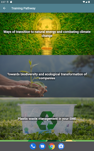 Environmental app for startups