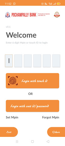 Android application Pochampally Bank Mobile Bankin screenshort