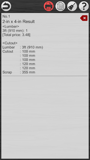 Cutout Calculator - DIY Tool Screen 2
