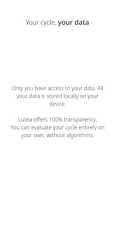 Screenshot of Lutea NFP Period&Cycle Tracker
