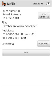 FaxFile - Send Fax from phone screenshot