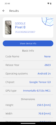 IMEI Info Checker Lookup Tool Screen 2