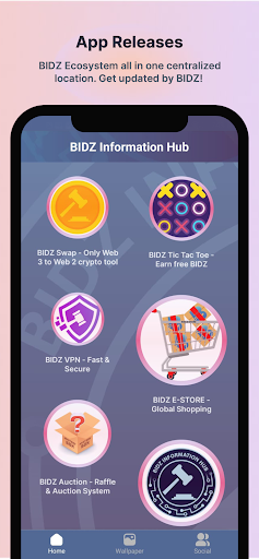 BIDZ Hub Screen 2