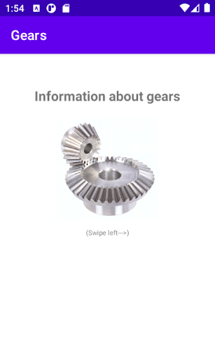 Android application Gears screenshort