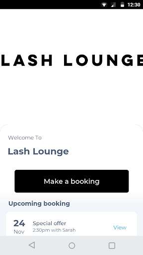 Android application Lash Lounge screenshort