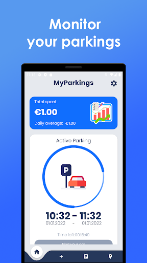 Android application MyParkings screenshort