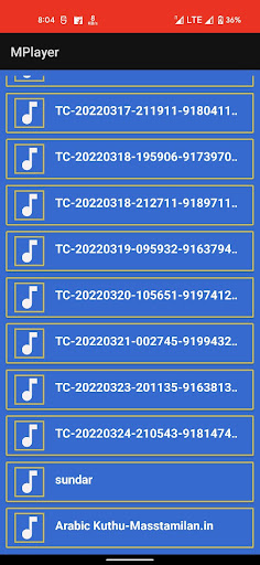 Android application Music Player screenshort