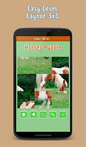 Sliding Tile Puzzle: Horses Screen 3