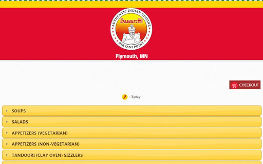 Android application Bawarchi Minneapolis screenshort