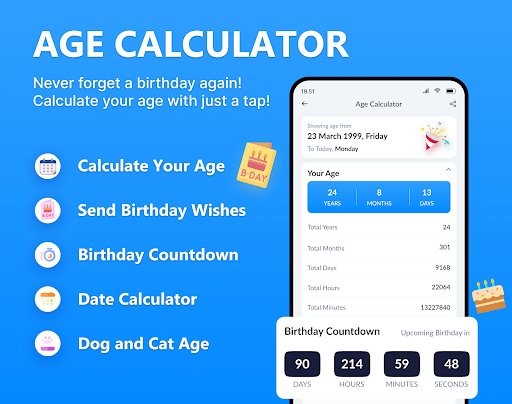 Age Calculator: Bday Countdown Screenshot 1 - AppWisp.com