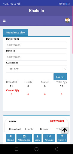 Khalo Tiffin Center Management Screen 3
