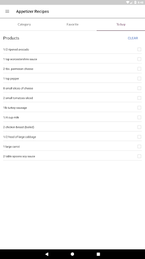 Appetizer Recipes Screenshot