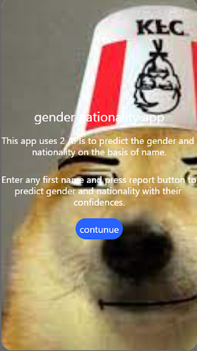 Gender and country predictor