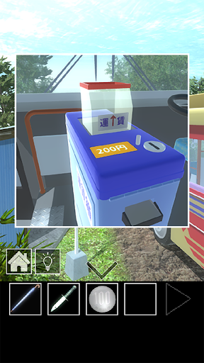 脱出ゲーム　バス停のある道