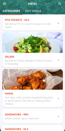 Android application Wings And Pies Groton CT screenshort