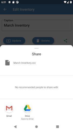 Sahlisoft Stock Take Screen 3