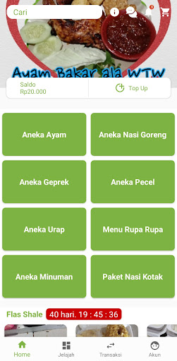 Android application Warung Tanpa Wadah screenshort