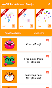 Captura 3 WASticker Emojis en movimiento android
