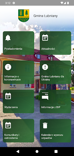 Android application Gmina Łubniany screenshort