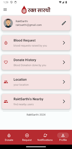Raktsarthi - Find Blood Donors Screen 2