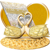3D Luxury Lovely Couple Swan Theme icon