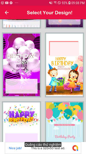 Birthday Invitation Card Screen 3