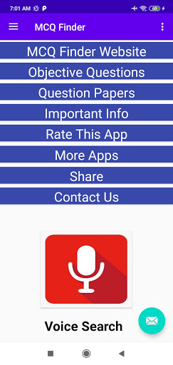 Android application MCQ Finder screenshort