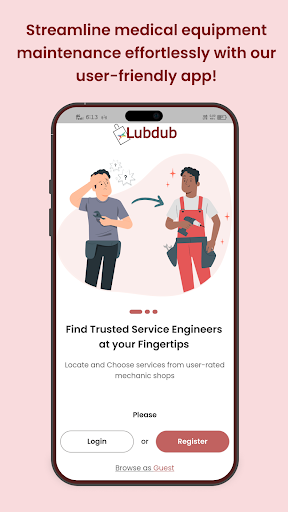 Android application LubDub Customer screenshort