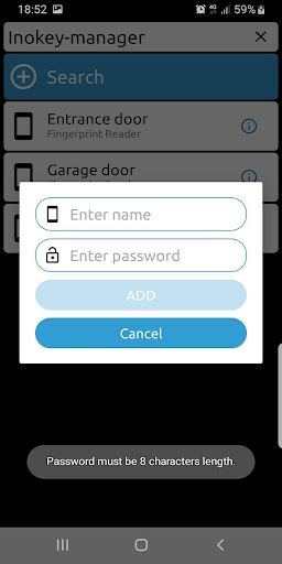 Inokey-manager Screen 2