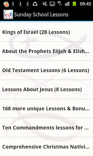 Android application Sunday School Lessons screenshort