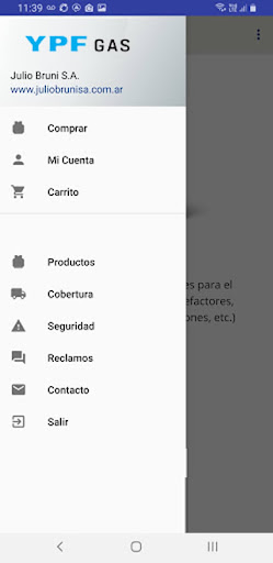 Android application YPF GAS JULIO BRUNI SA screenshort