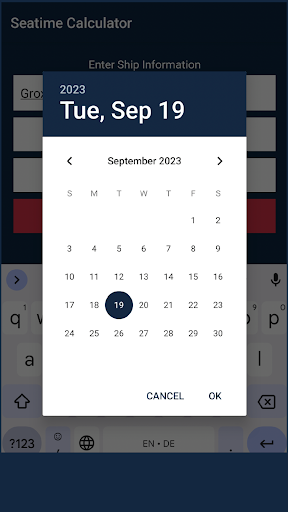 Seatime Calculator Screen 3