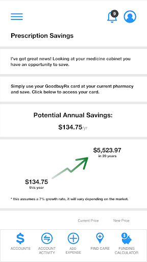 CIP Benefit Mobile App Screen 2