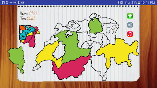 Switzerland Map Puzzle Game